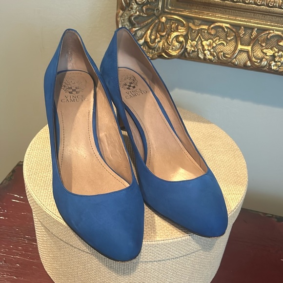 Vince Camuto Torva size 10 blue suede leather - Picture 8 of 8
